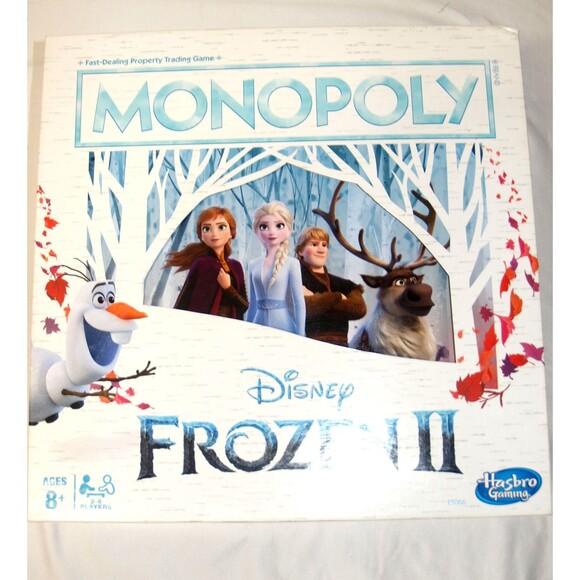Disney's Frozen II Monopoly Game 2-6 Players Complete Ages 8+ Hasbro Made in USA - Picture 1 of 5